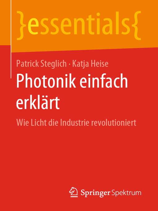 Title details for Photonik einfach erklärt by Patrick Steglich - Available